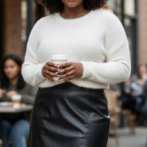 NWT Torrid Fuzzy Pullover Ivory Sweater(size 18/20)